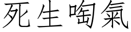 死生啕氣 (仿宋矢量字库)