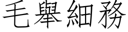 毛舉細務 (仿宋矢量字库)