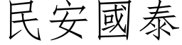 民安国泰 (仿宋矢量字库)