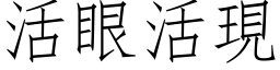 活眼活现 (仿宋矢量字库)