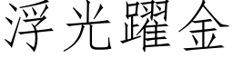 浮光躍金 (仿宋矢量字库)