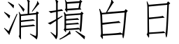 消损白日 (仿宋矢量字库)