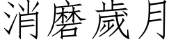 消磨歲月 (仿宋矢量字库)