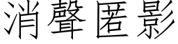 消声匿影 (仿宋矢量字库)