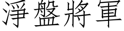 淨盤將軍 (仿宋矢量字库)