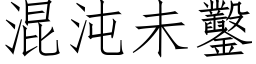 混沌未鑿 (仿宋矢量字库)