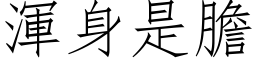 渾身是膽 (仿宋矢量字库)