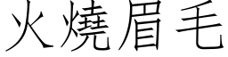 火烧眉毛 (仿宋矢量字库)