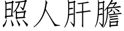 照人肝膽 (仿宋矢量字库)