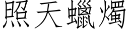 照天蠟燭 (仿宋矢量字库)