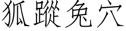 狐踪兔穴 (仿宋矢量字库)