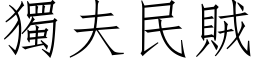 獨夫民賊 (仿宋矢量字库)