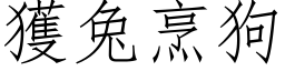 獲兔烹狗 (仿宋矢量字库)