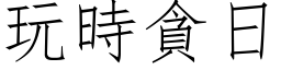 玩時貪日 (仿宋矢量字库)