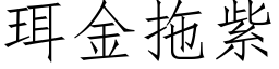 珥金拖紫 (仿宋矢量字库)