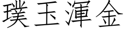 璞玉渾金 (仿宋矢量字库)