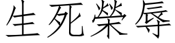 生死荣辱 (仿宋矢量字库)