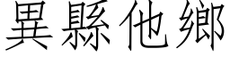 异县他乡 (仿宋矢量字库)