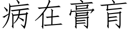 病在膏肓 (仿宋矢量字库)