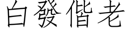 白發偕老 (仿宋矢量字库)