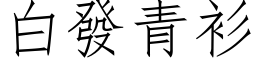 白发青衫 (仿宋矢量字库)