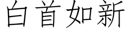 白首如新 (仿宋矢量字库)