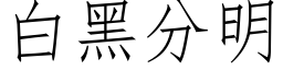 白黑分明 (仿宋矢量字库)