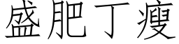 盛肥丁瘦 (仿宋矢量字库)