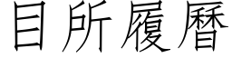 目所履曆 (仿宋矢量字库)