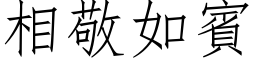 相敬如賓 (仿宋矢量字库)