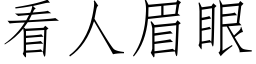 看人眉眼 (仿宋矢量字库)