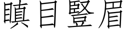 瞋目竖眉 (仿宋矢量字库)