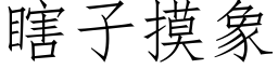 瞎子摸象 (仿宋矢量字库)