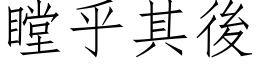 瞠乎其後 (仿宋矢量字库)