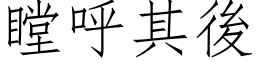 瞠呼其後 (仿宋矢量字库)