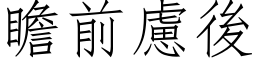 瞻前慮後 (仿宋矢量字库)