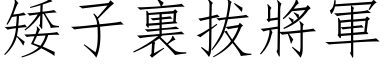 矮子裏拔將軍 (仿宋矢量字库)