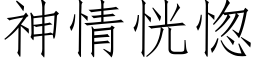 神情恍惚 (仿宋矢量字库)