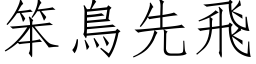 笨鳥先飛 (仿宋矢量字库)