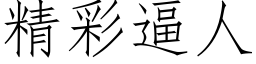 精彩逼人 (仿宋矢量字库)