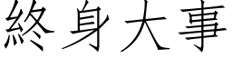 終身大事 (仿宋矢量字库)