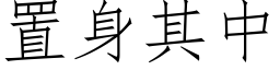 置身其中 (仿宋矢量字库)