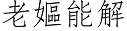 老嫗能解 (仿宋矢量字库)