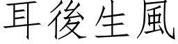 耳後生風 (仿宋矢量字库)