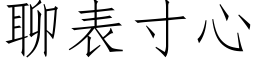 聊表寸心 (仿宋矢量字库)