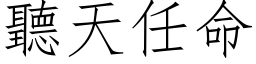 听天任命 (仿宋矢量字库)