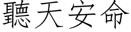 听天安命 (仿宋矢量字库)