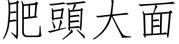 肥頭大面 (仿宋矢量字库)