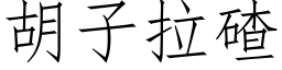 胡子拉碴 (仿宋矢量字库)