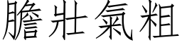 膽壯氣粗 (仿宋矢量字库)